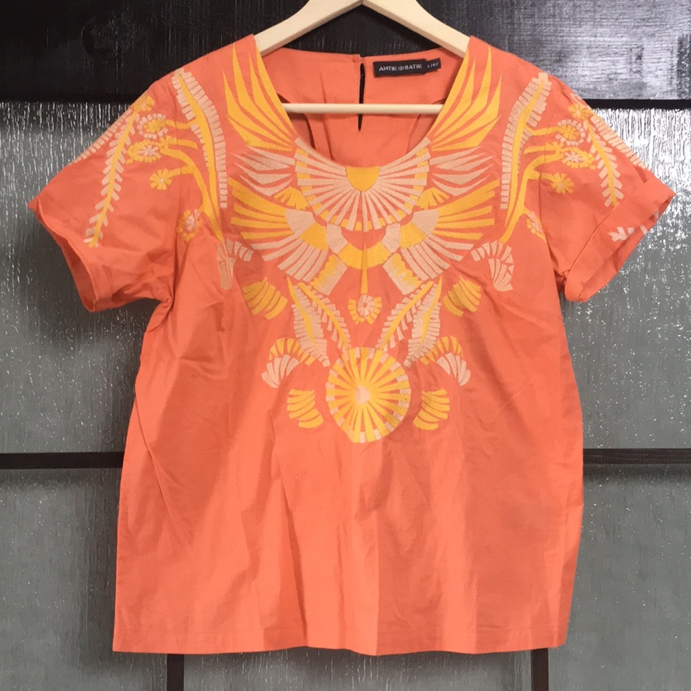 Antik Batik Embroidered Top Sz Large